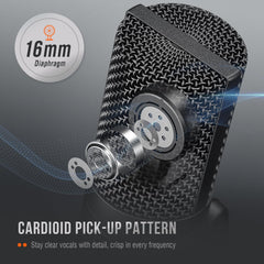 FIFINE volume knob detail for on-the-fly level control and convenience