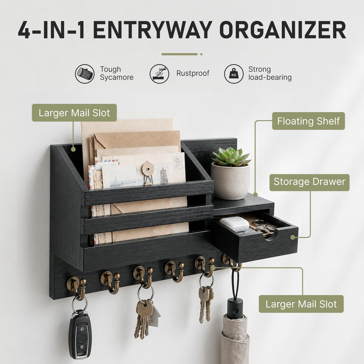 FifthQuarter installed in an entryway showing clutter-free home benefit