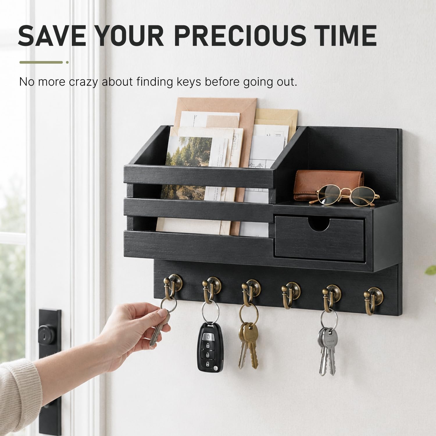 FifthQuarter beside keys and sunglasses showing compact size comparison