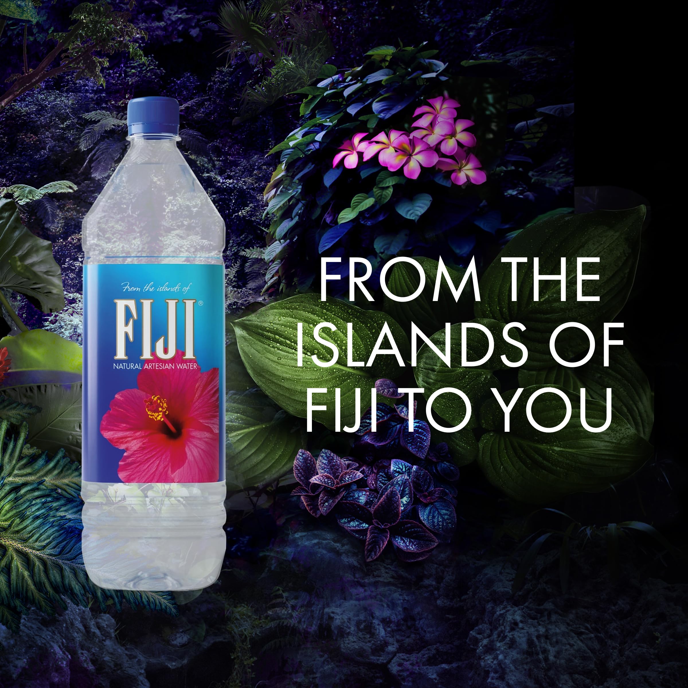 FIJI bottle in refrigerator showing size and chilled storage benefit