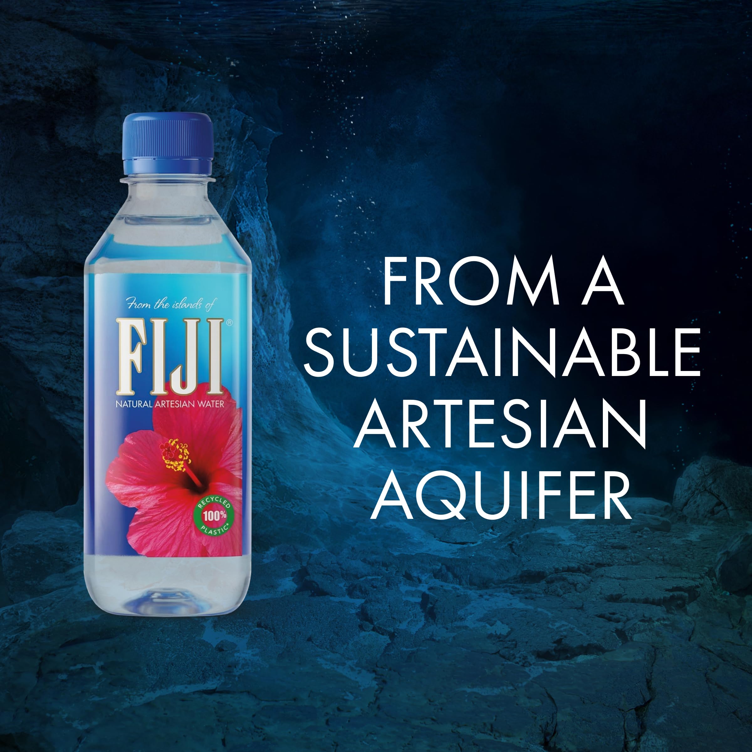 FIJI bottles arranged on event table for professional presentation