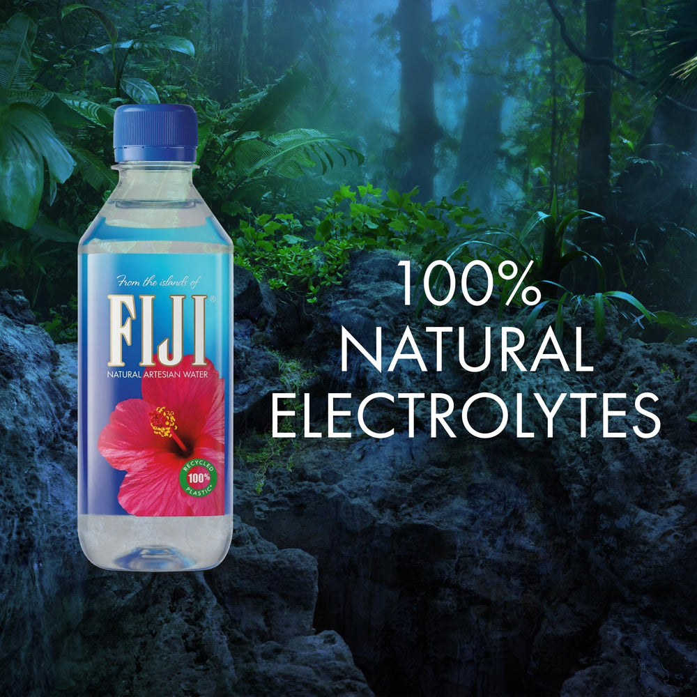 FIJI pouring into glass demonstrating purity and clean taste