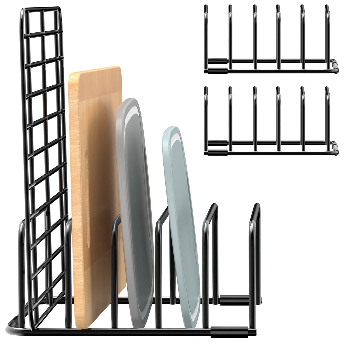 Fikoksol front view of rack showing five vertical slots for neat storage benefit: space-saving