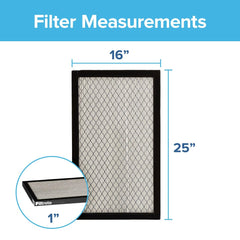 Filtrete close-up of pleated media showing dense fibers that capture microparticles