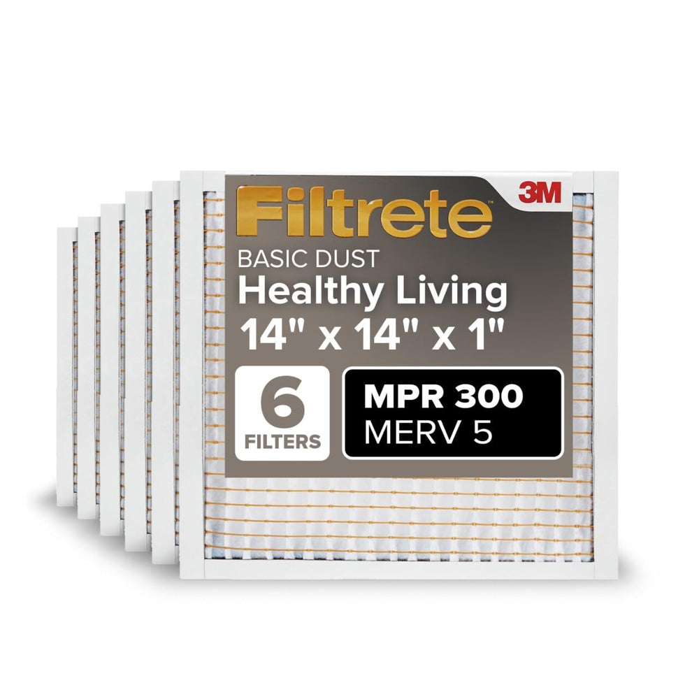 Filtrete front packaging showing six-pack and MPR 300 benefit