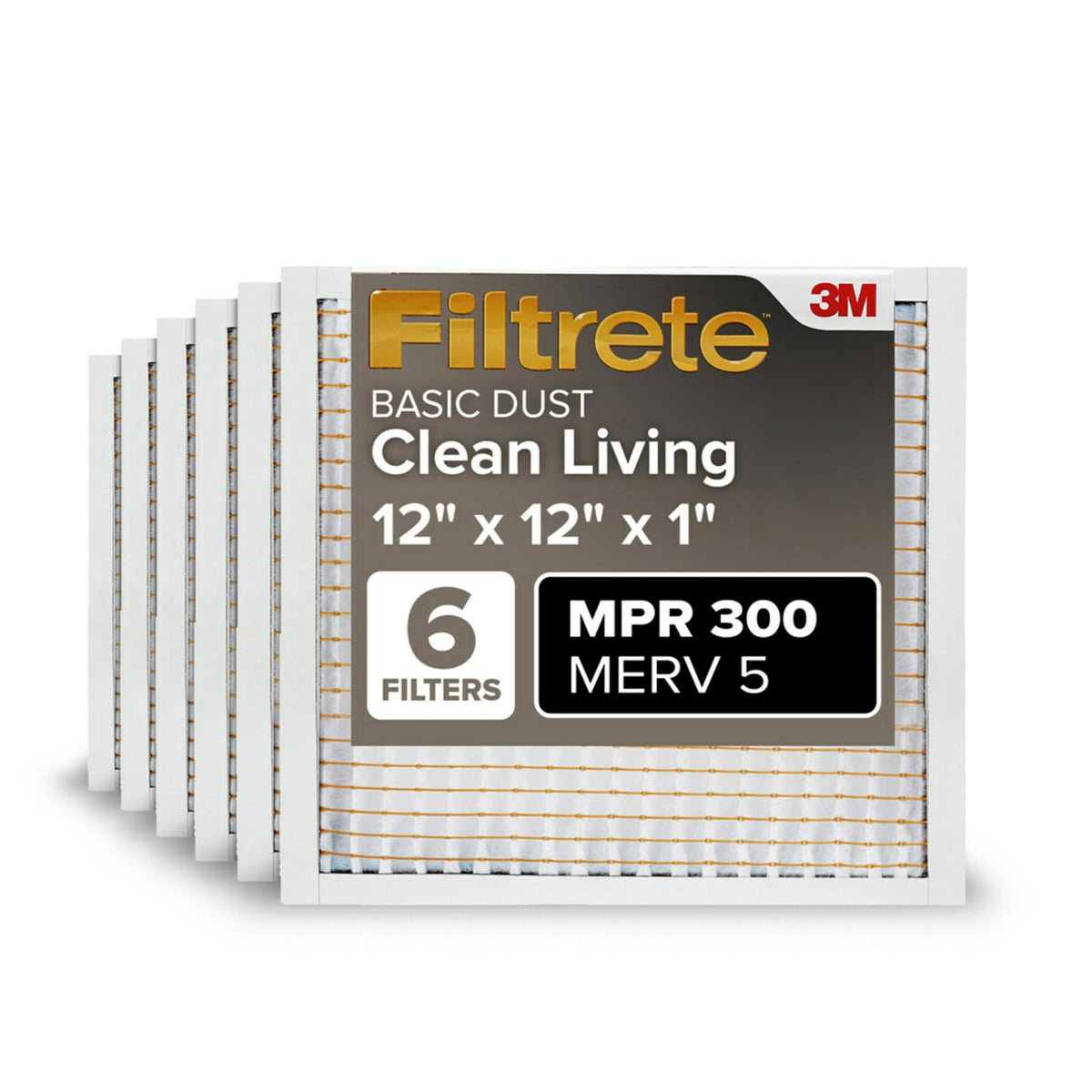 Filtrete front packaging showing 6-pack and benefits for cleaner home air