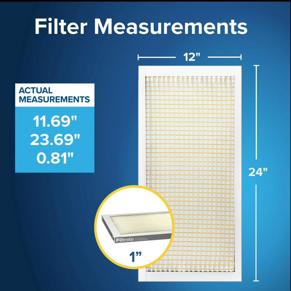 Filtrete pleated filter close-up showing electrostatic media and better capture