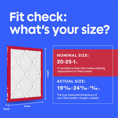 Filtrete side profile showing 1-inch thickness and consistent airflow