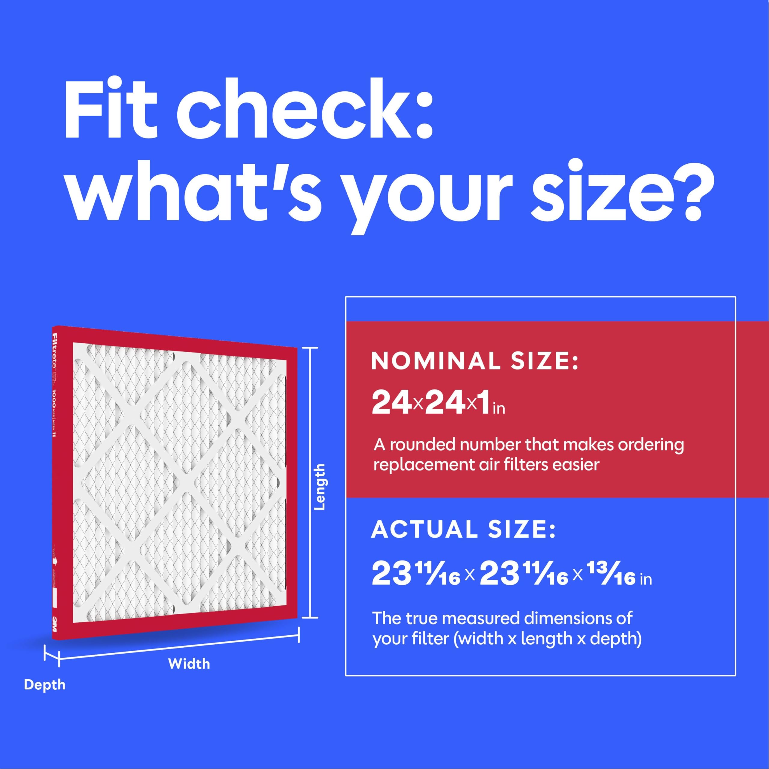 Filtrete side profile showing 1-inch thickness and consistent airflow