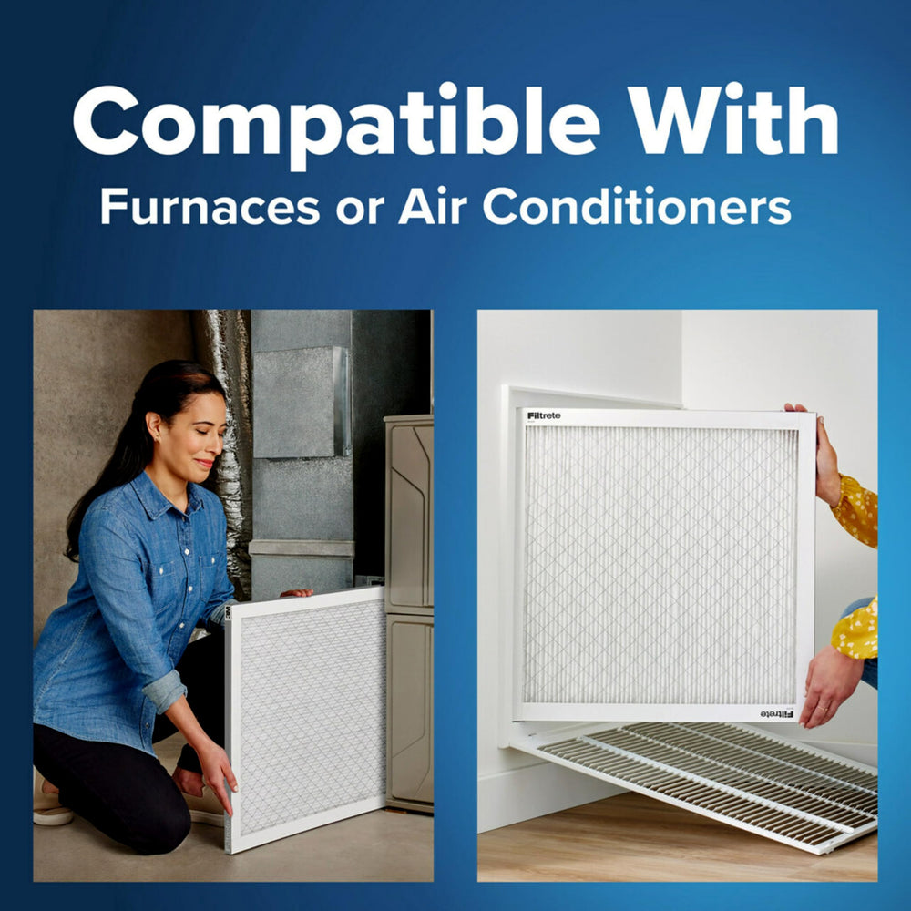 Filtrete six-pack stacked for convenience and scheduled replacements