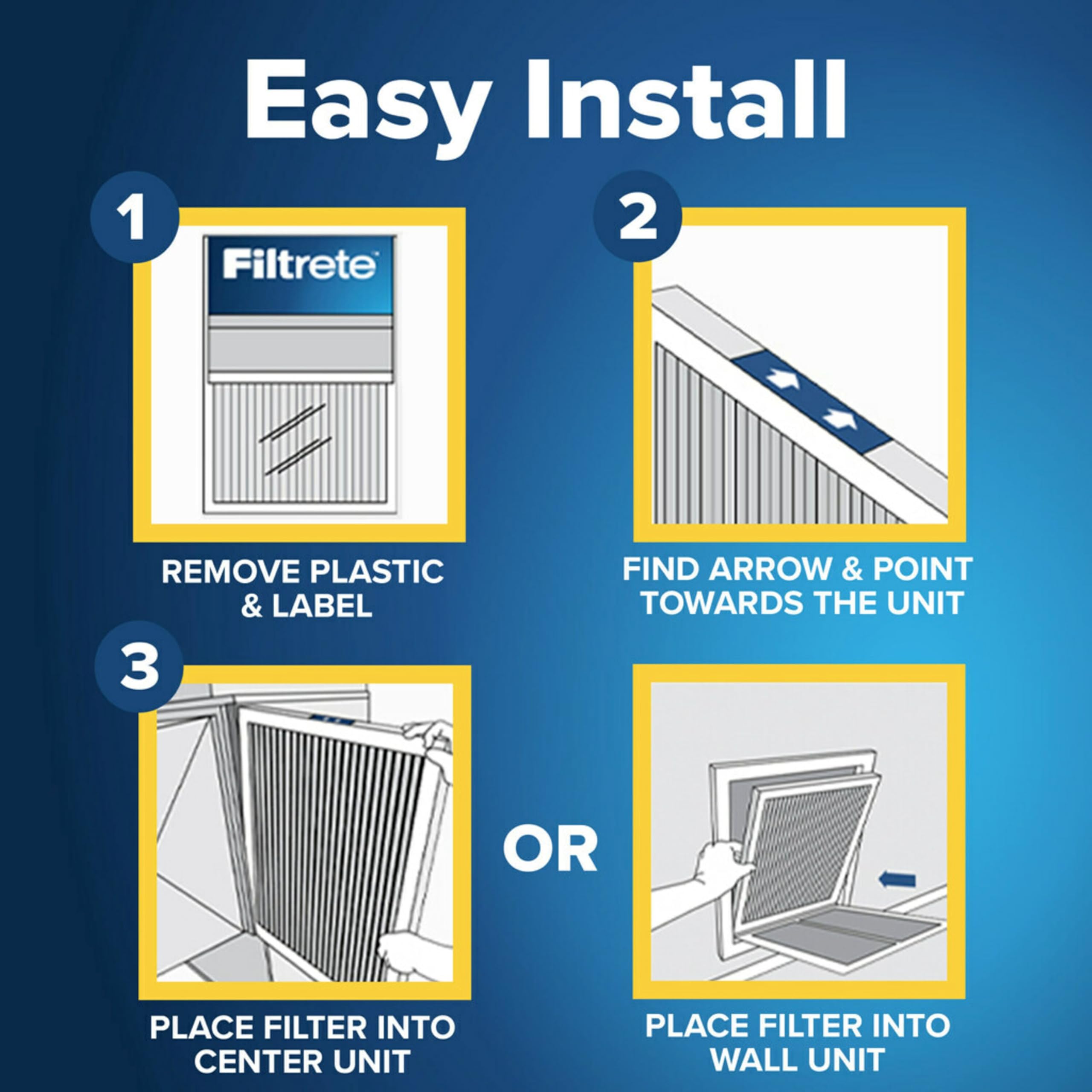 Filtrete size label showing actual dimensions for correct 16x25x1 fit and compatibility