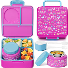 Fimibuke front view showing leakproof lid and colorful design for easy identification