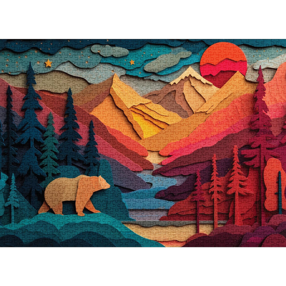 Final Piece framed Bear Country on wall benefit: display-ready art after assembly