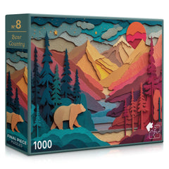 Final Piece box front showing Bear Country art and elegant packaging benefit: gift-ready presentation