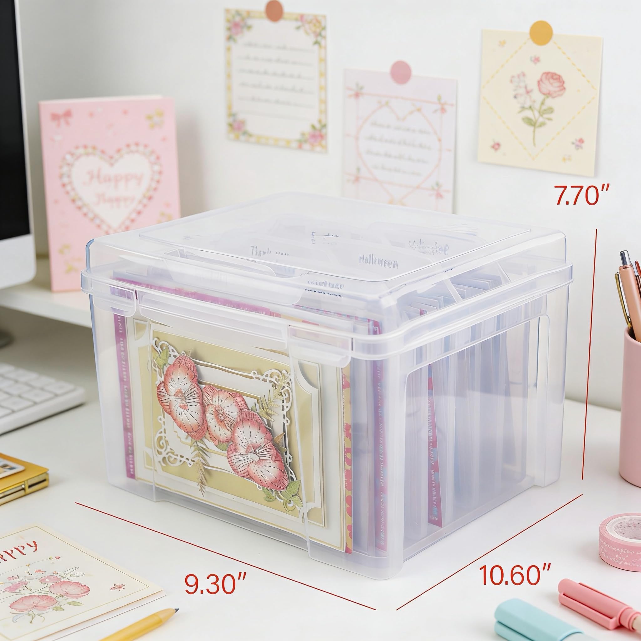 Find Scrapblooms open box with six removable dividers for customizable sorting