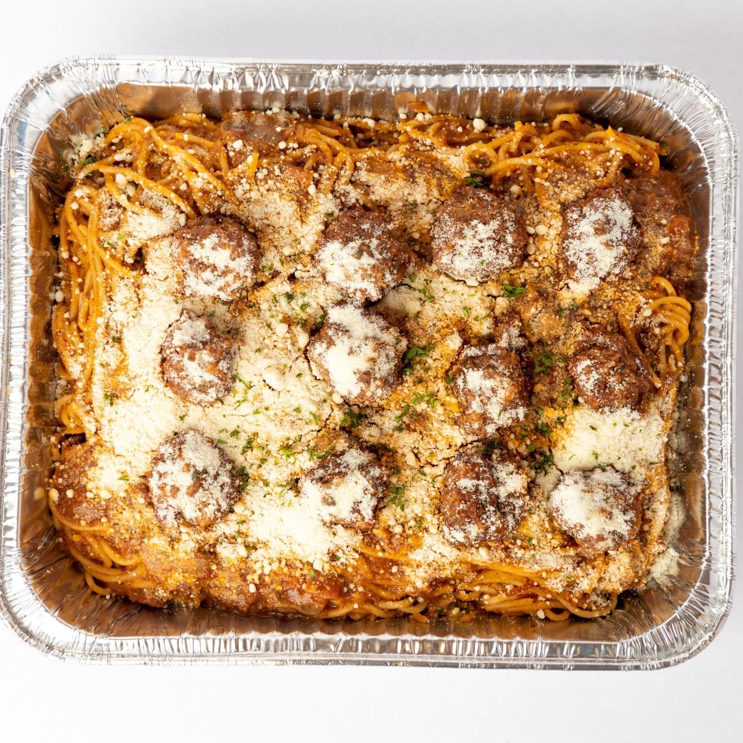 Findful pan holding served casserole showcasing presentable disposable serving