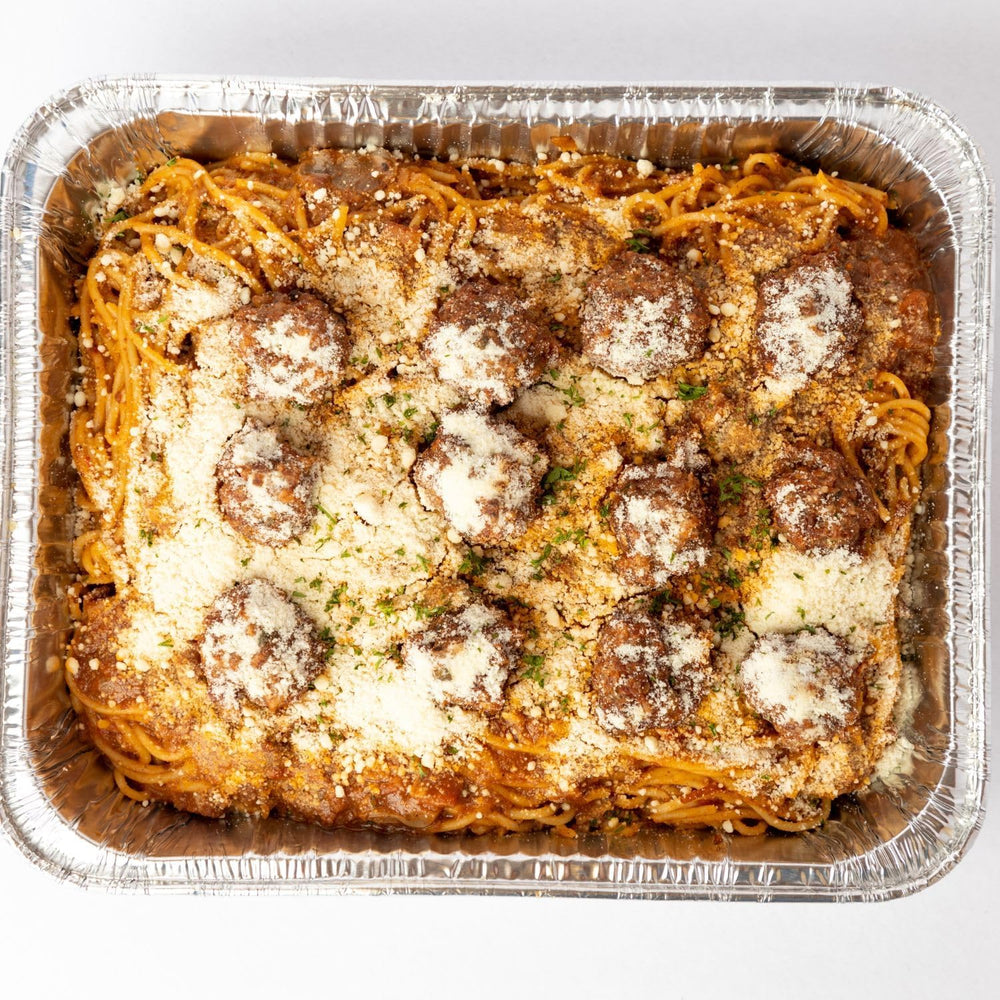 Findful pan holding served casserole showcasing presentable disposable serving