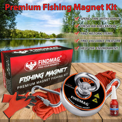 FINDMAG close-up of magnet in steel cup highlighting durable coating and chip protection