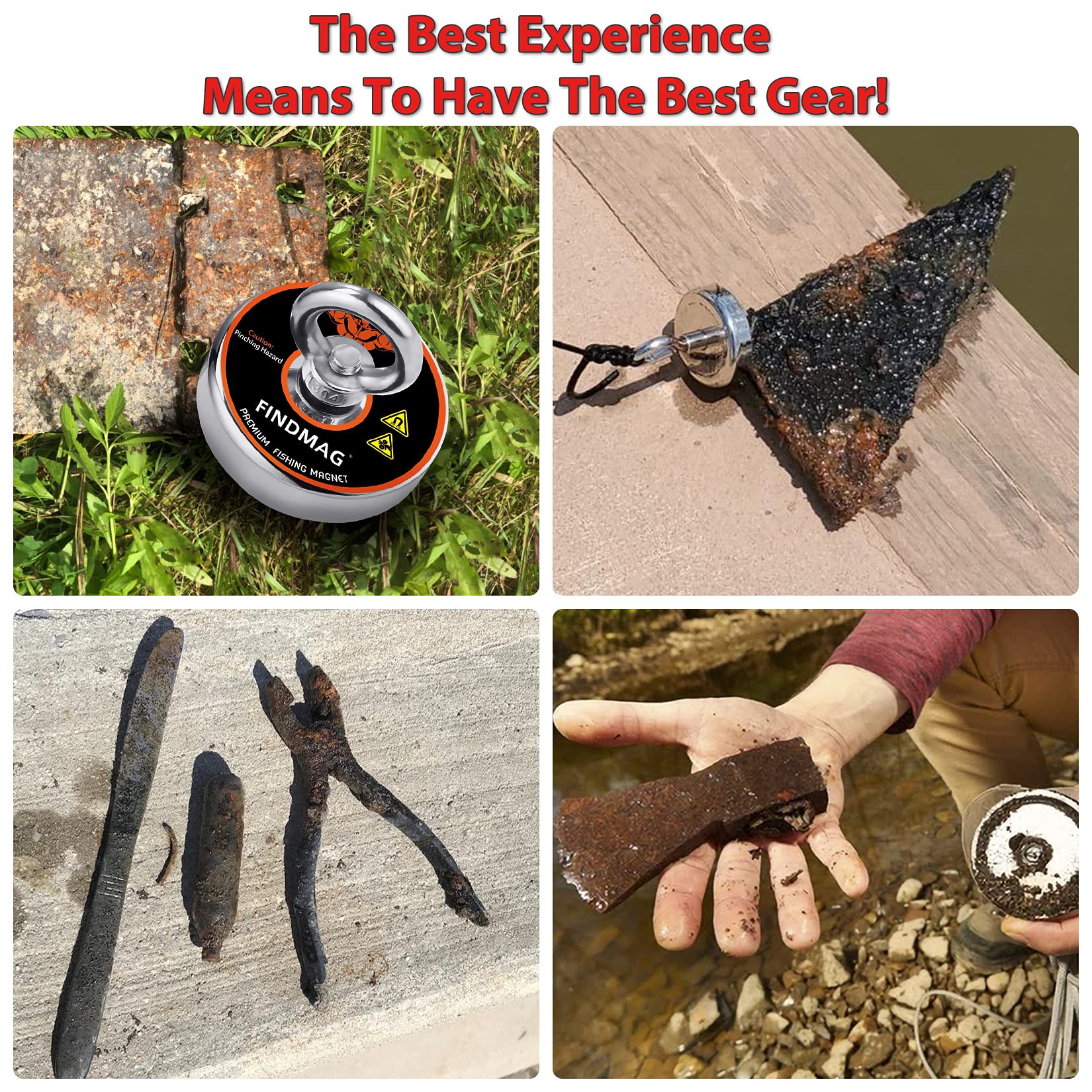 FINDMAG nylon rope with steel carabiners illustrating strong, reliable connections for retrieval