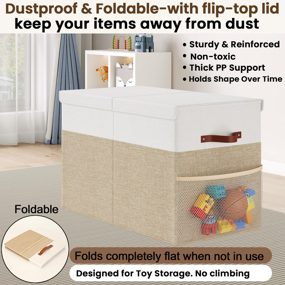 Fineonly beside stuffed animals and books showing large 90L capacity