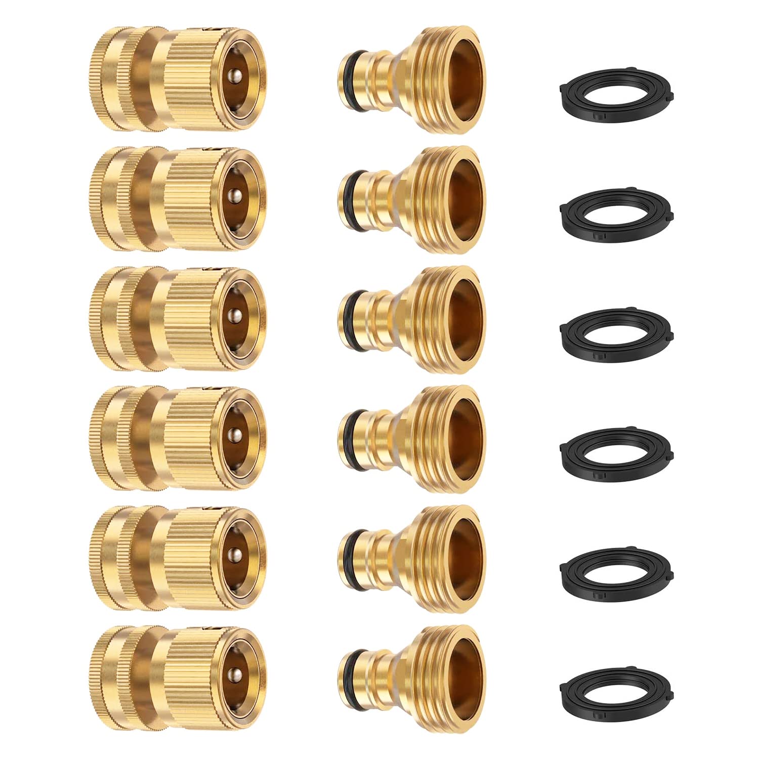 FINEST+ front packaging showing six brass quick connector sets and benefits