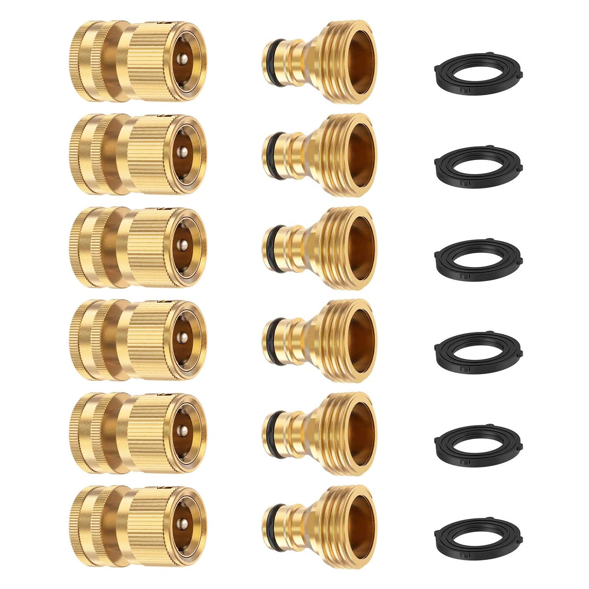 FINEST+ front packaging showing six brass quick connector sets and benefits