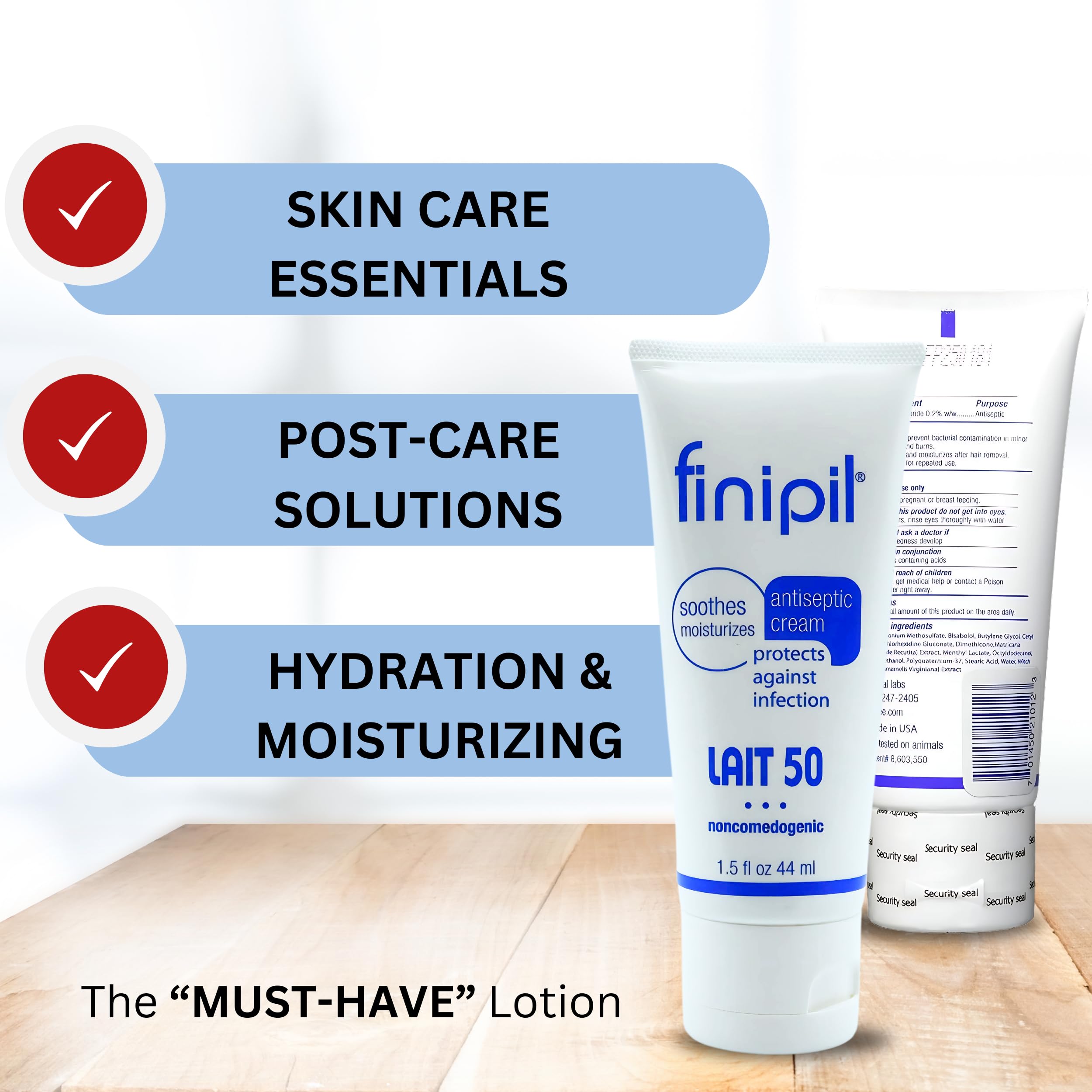finipil cream on fingers demonstrating easy application and immediate cooling benefit
