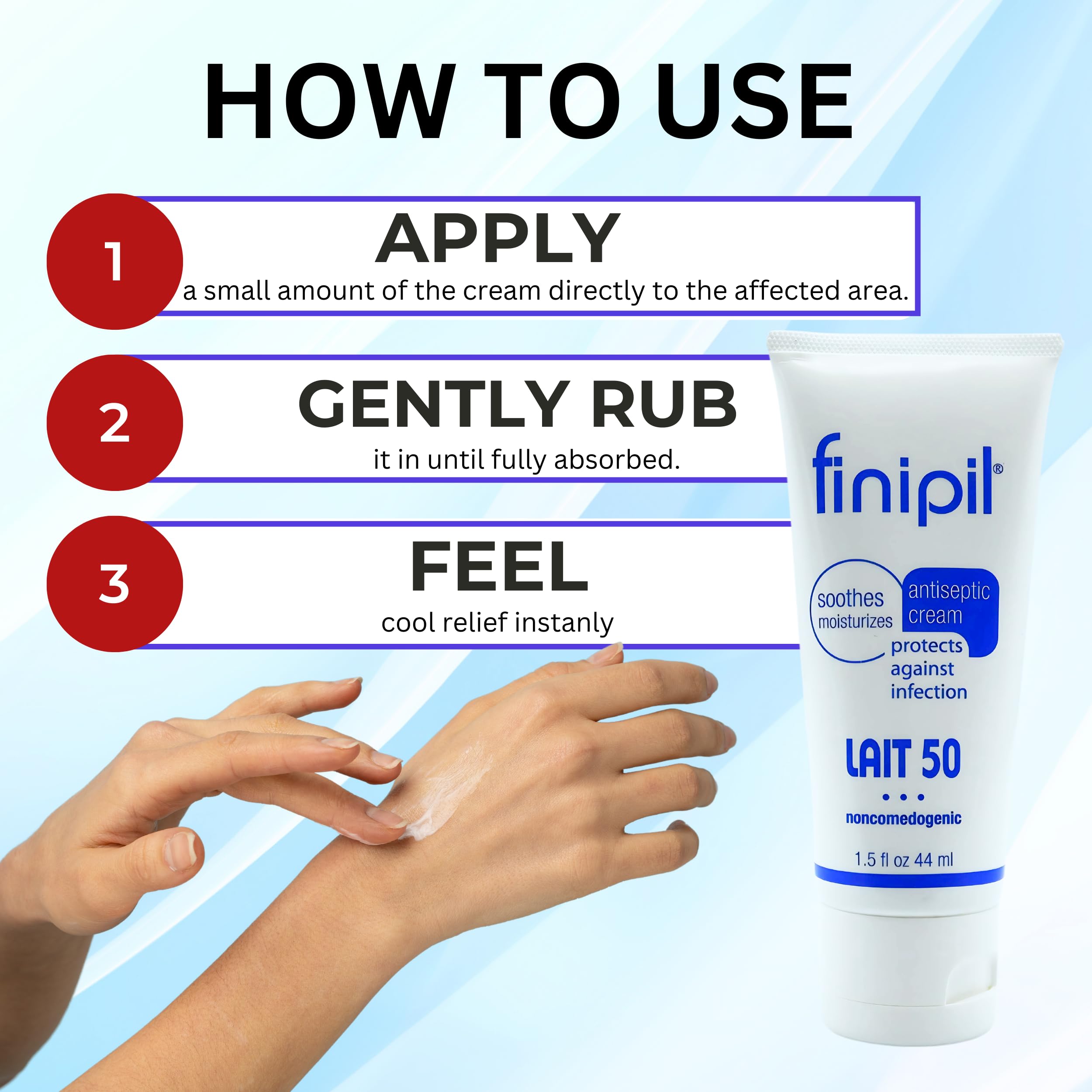 finipil size and scale with tube next to coin showing travel-friendly 1.5 ounce