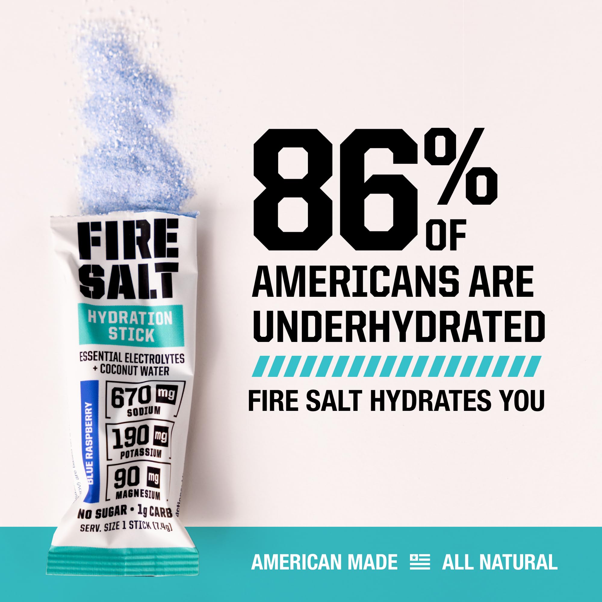 Fire Science Nutrition peach stick nutrition label highlighting electrolyte amounts