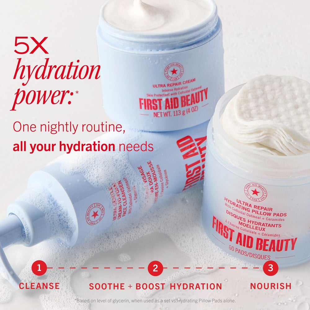 First Aid Beauty being smoothed onto an elbow to soothe rough skin