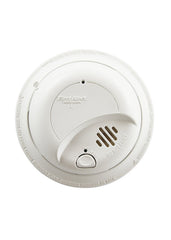First Alert 9120B open battery compartment and mounting bracket showing easy installation and tamper lock