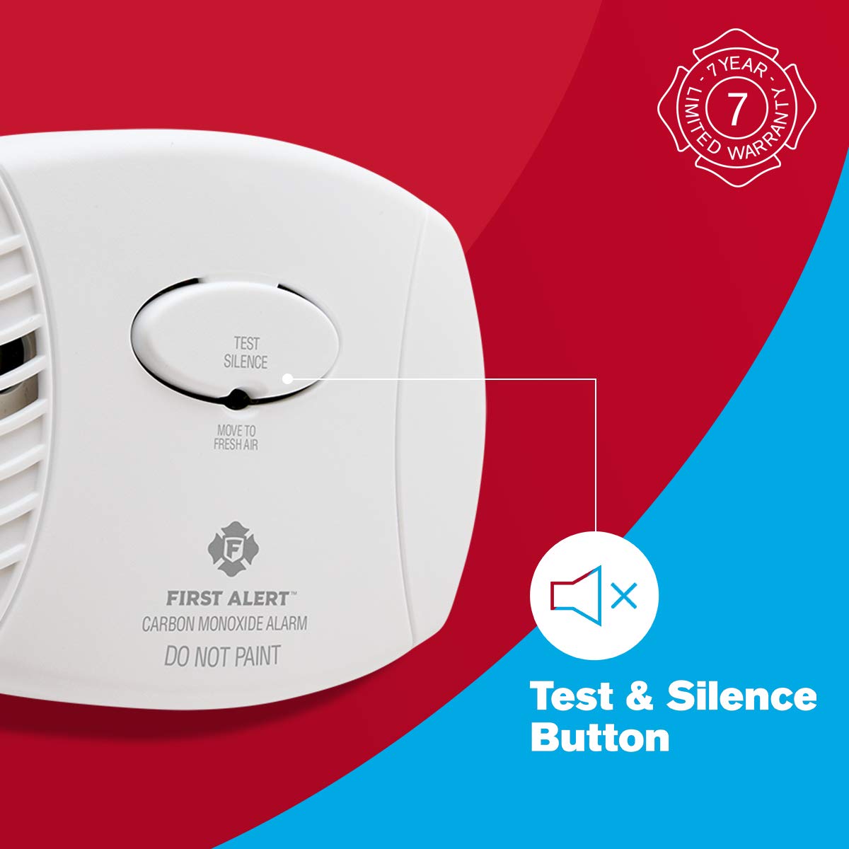 First Alert CO605 plugged into bedroom outlet demonstrating continuous monitoring benefit