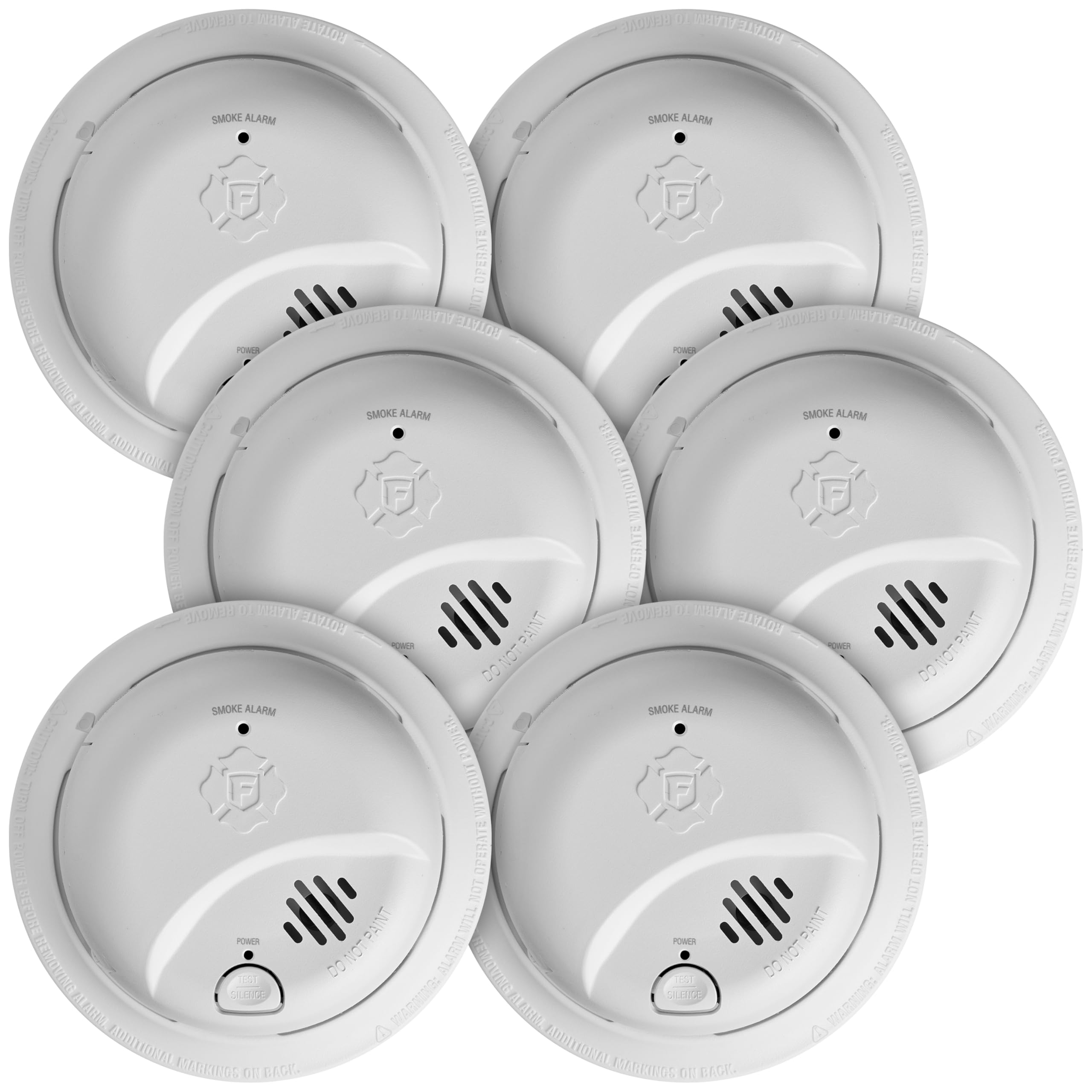 First Alert front view of alarm showing clean design and fast detection benefit