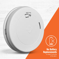 First Alert SM210 side angle highlighting slim depth and space-saving design