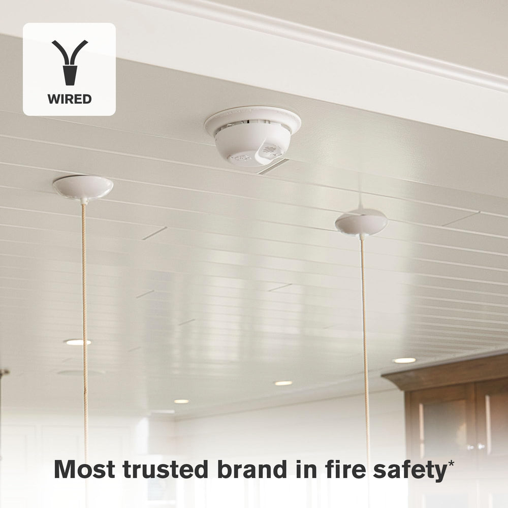 First Alert SMI100-AC installed on ceiling demonstrating whole-home coverage benefit
