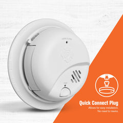 First Alert quick connect plug close-up for SMI100-AC simplifies retrofit installation benefit