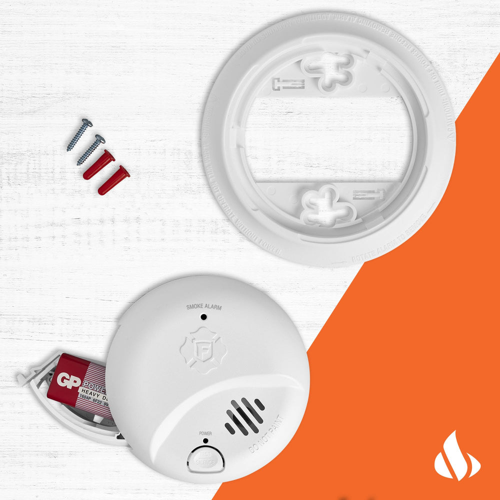 First Alert sensor detail close-up highlighting Precision Detection for fewer nuisance alarms