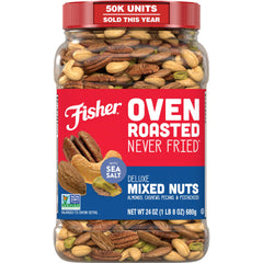 CHEF'S NATURALS Fisher front canister showing 24 ounce label and convenience