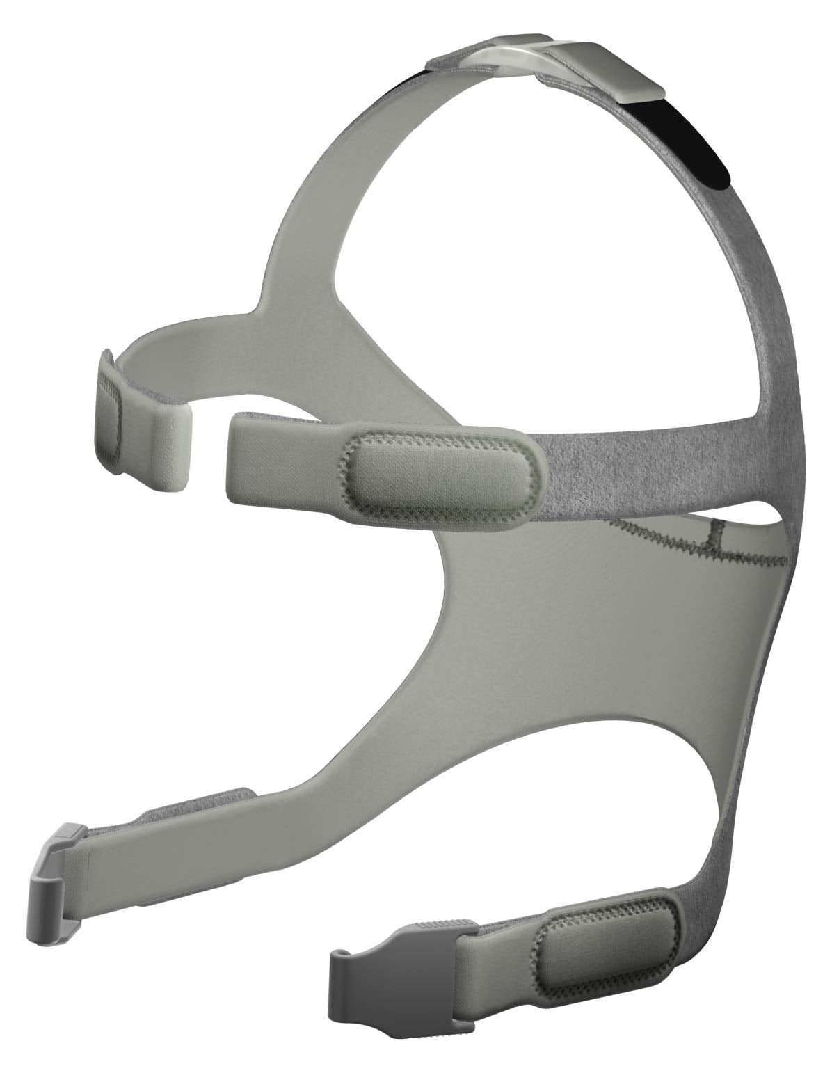 Fisher & Paykel Simplus headgear front view showing breathable material and secure fit
