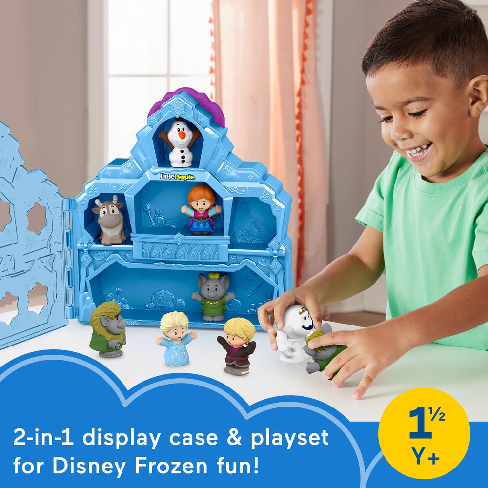 Fisher-Price castle opened into playset showing rooms and imaginative-play benefit