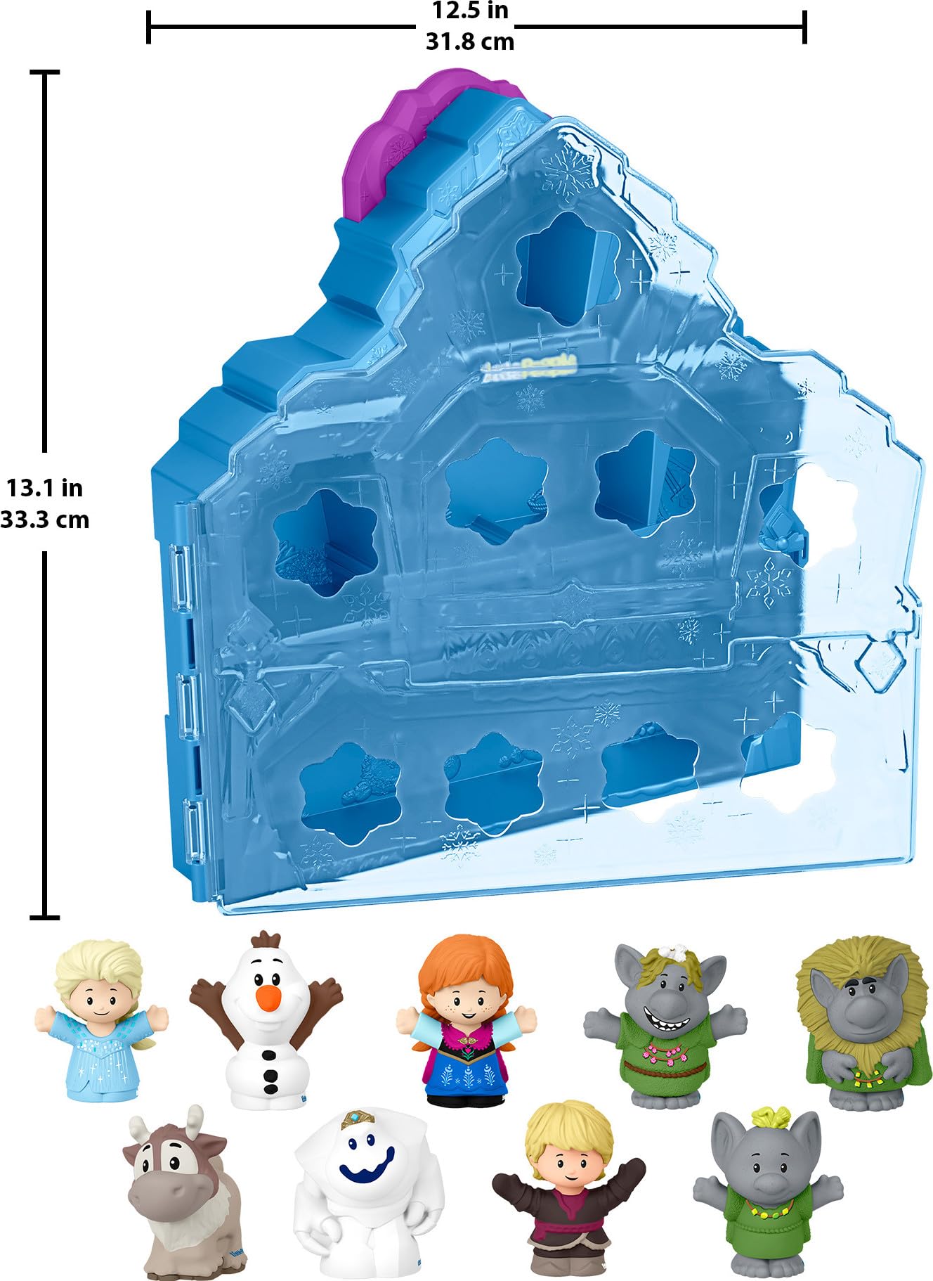 Fisher-Price child playing with castle showing engagement and portability benefit