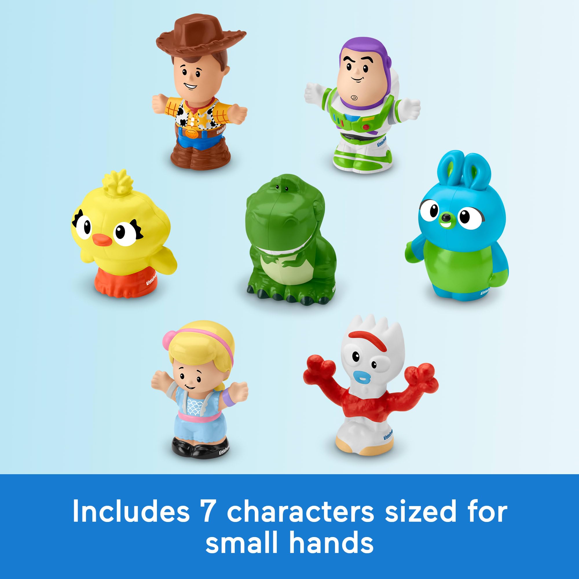 Fisher-Price Woody figure detail highlighting durable paint and toddler-safe design benefits
