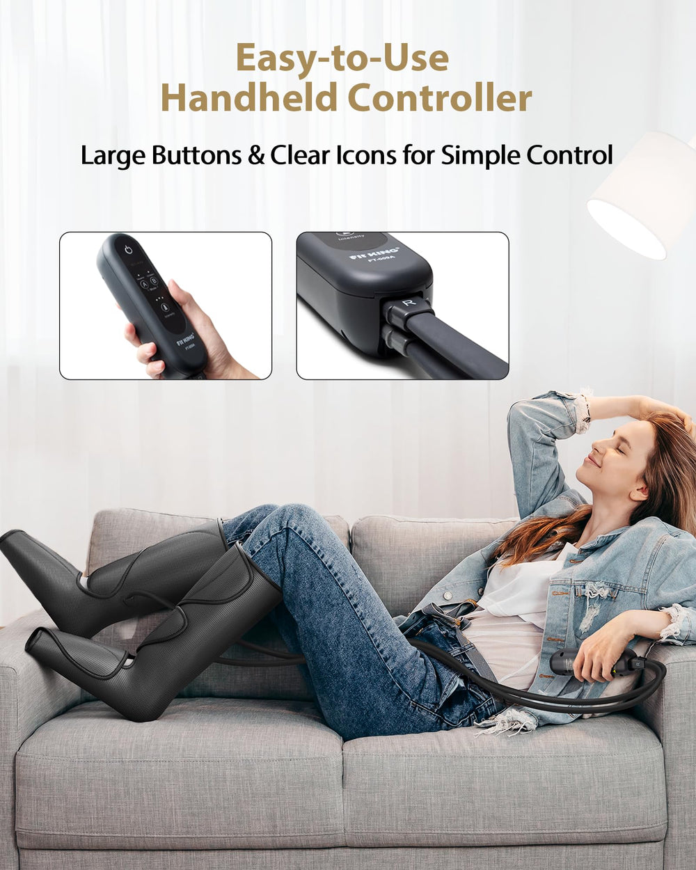 FIT KING two size extension pieces laid out to expand maximum calf circumference for different users