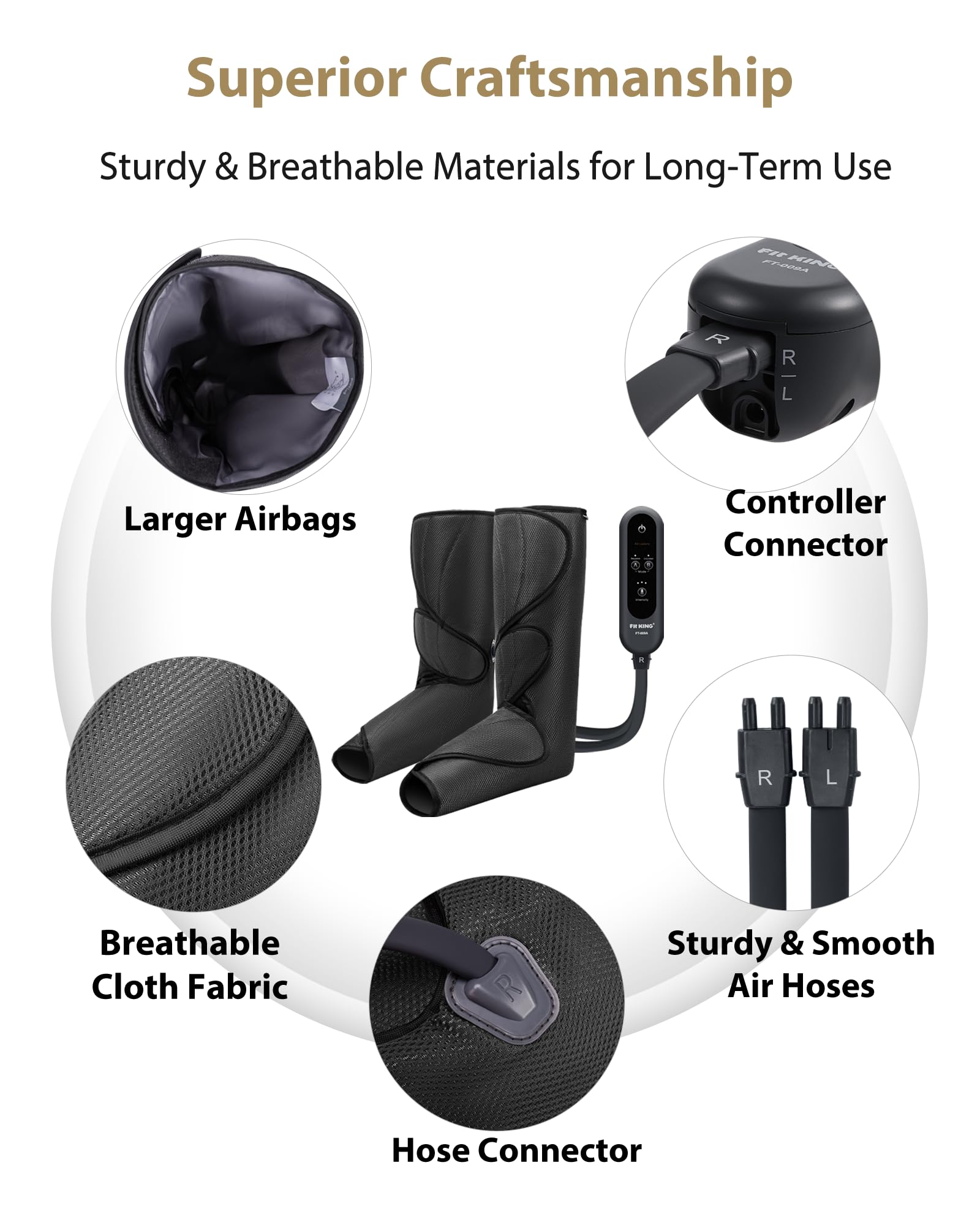 FIT KING lifestyle image of user relaxing on couch with massager offering post-activity comfort
