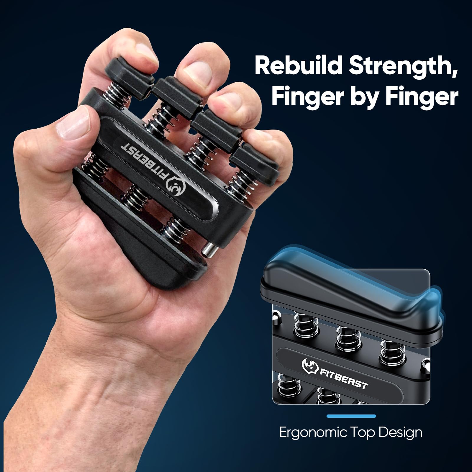 FitBeast gripper in-use by athlete demonstrating stronger grip for performance benefit