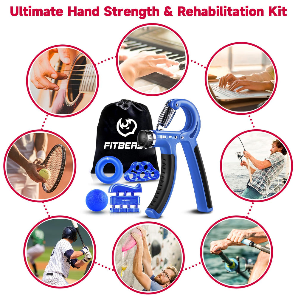 FitBeast kit on a desk showing convenient daily use and improved hand endurance