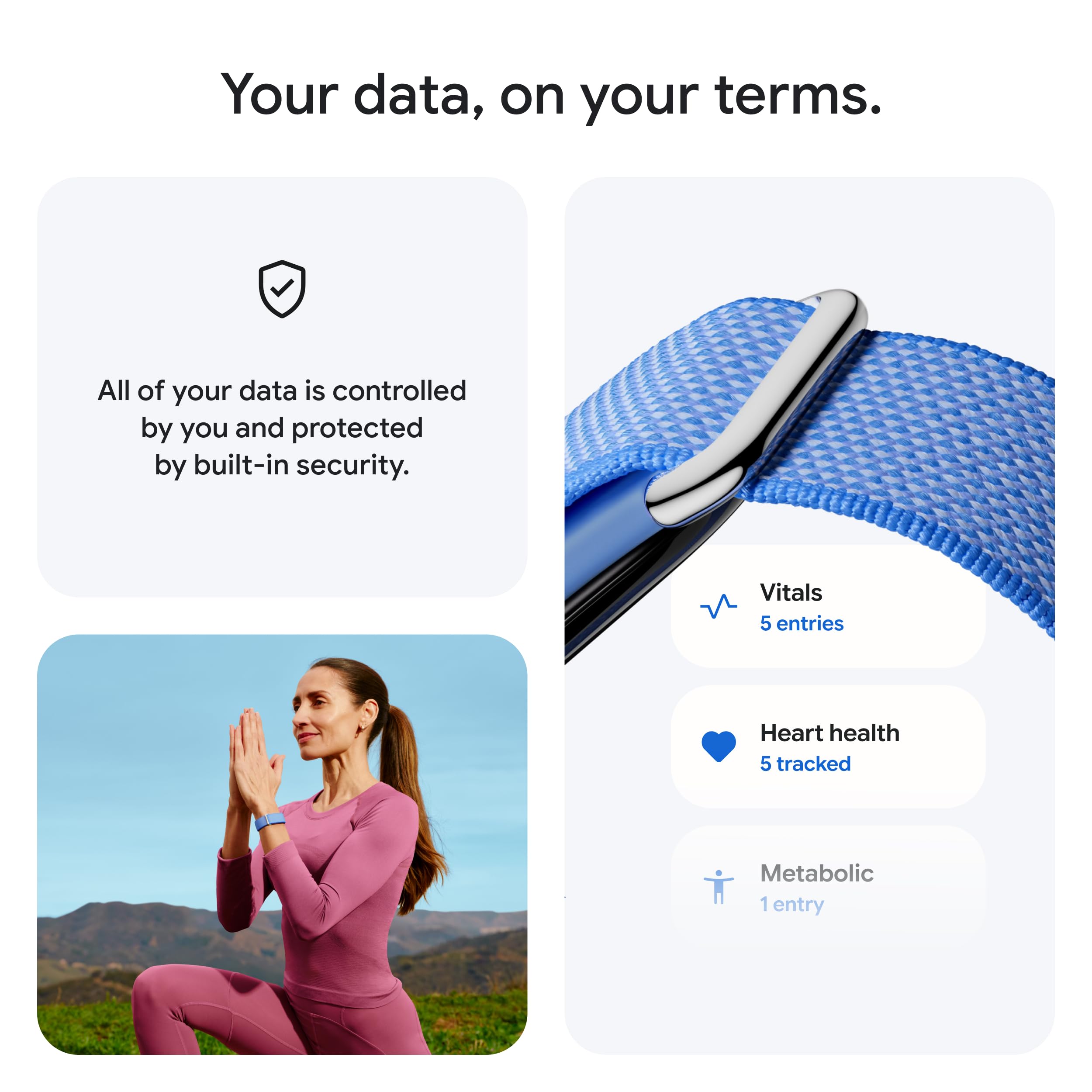 Lavender Fitbit Google Air placed on desk demonstrating minimalist look that suits any outfit