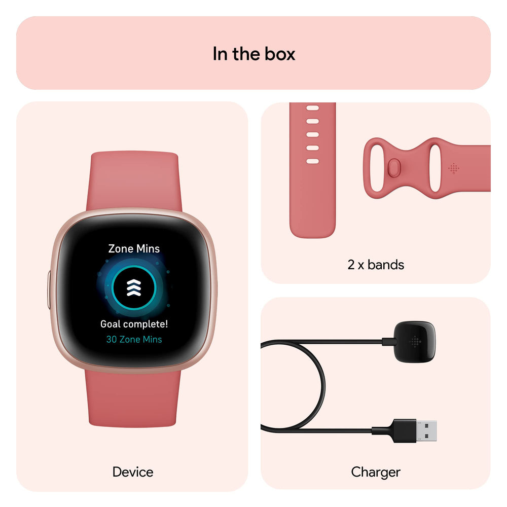 Fitbit Versa 4 on wrist for size comparison demonstrating fit and style
