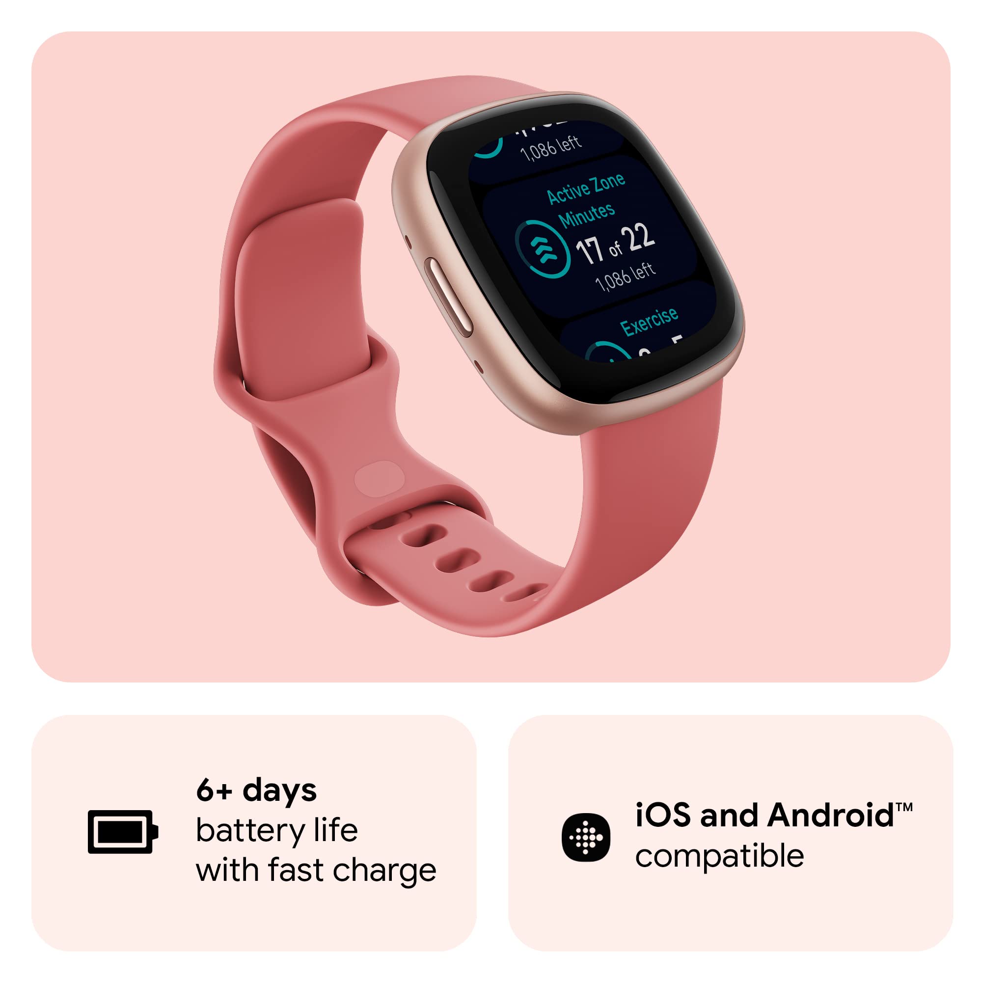 Fitbit Versa 4 sleep stage screen on bedside table aiding sleep insights