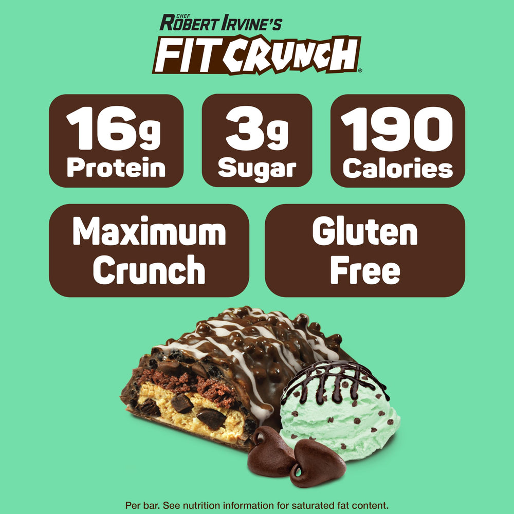 FitCrunch detailed texture shot showing chocolate chips and protein crisps for crunch